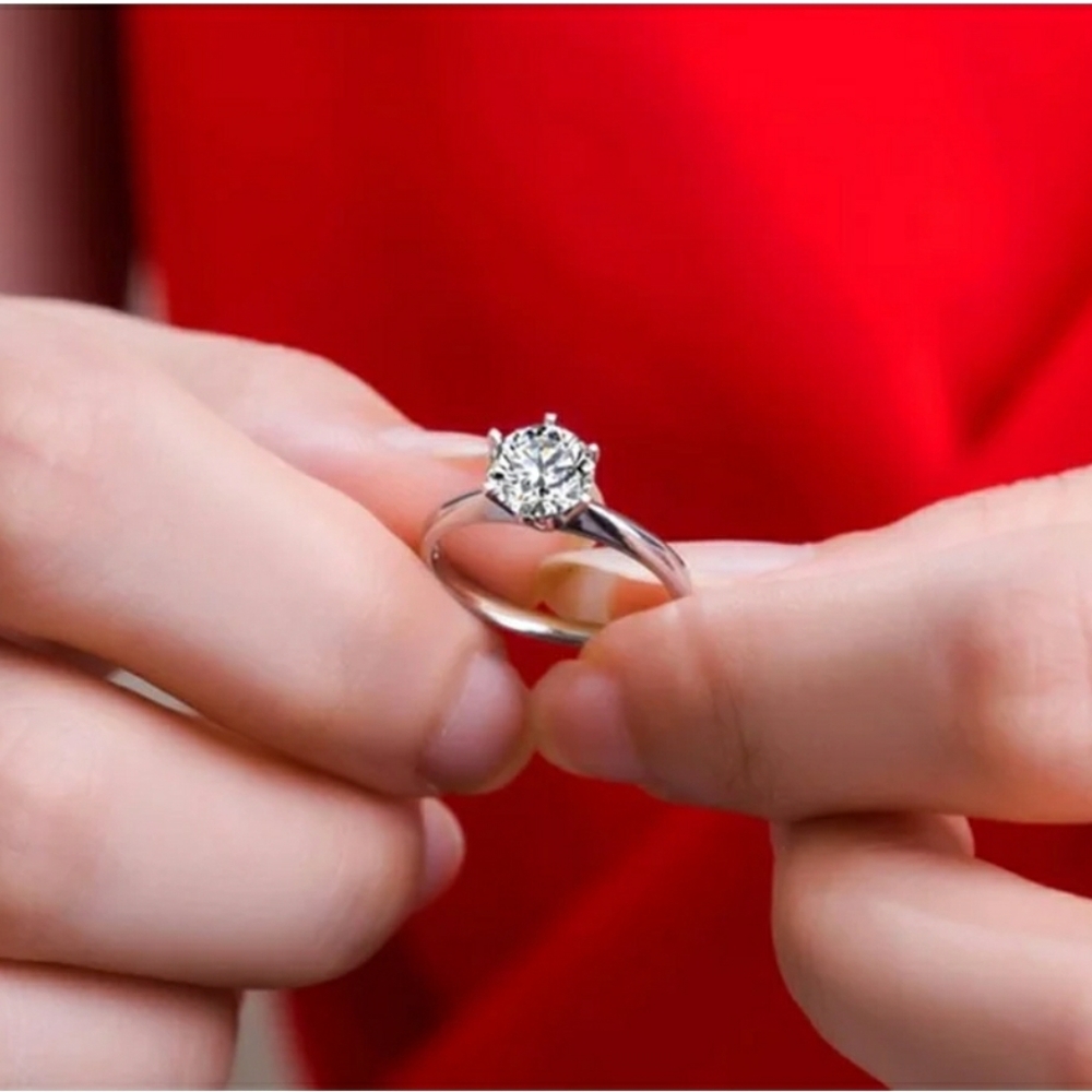 18KRGP White Gold 1ct Lab Diamond Ring